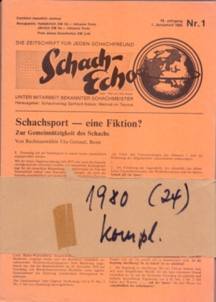 Schach-Echo 1980
